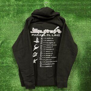 Aespa Parallel Line Live Tour K-Pop Girl Group Zip-Up Hoodie Size Extra Large